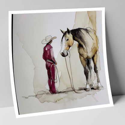 A Quiet Understanding western horse art print
