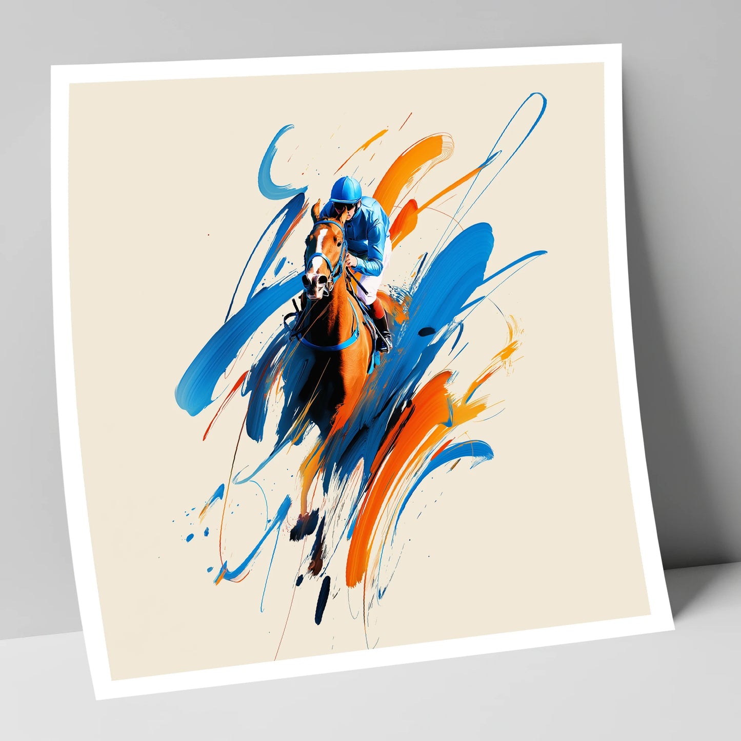 Sprint to the Wire racing horse art print