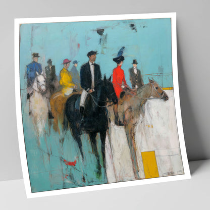 The Paddock Parade racing horse art print