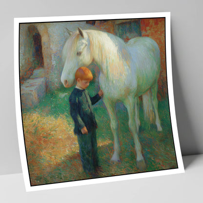 A Quiet Understanding horse & rider art print