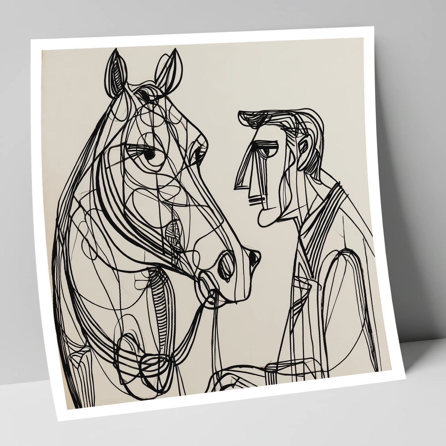 Modern Connection horse & rider art print
