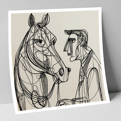 Modern Connection horse & rider art print