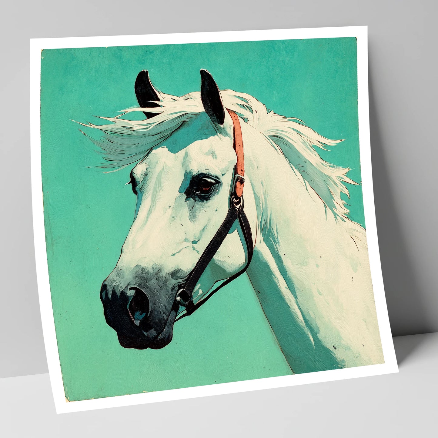 The Vivid Grey horse breed art print