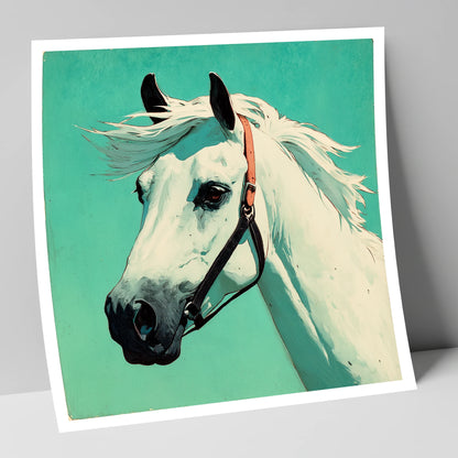 The Vivid Grey horse breed art print
