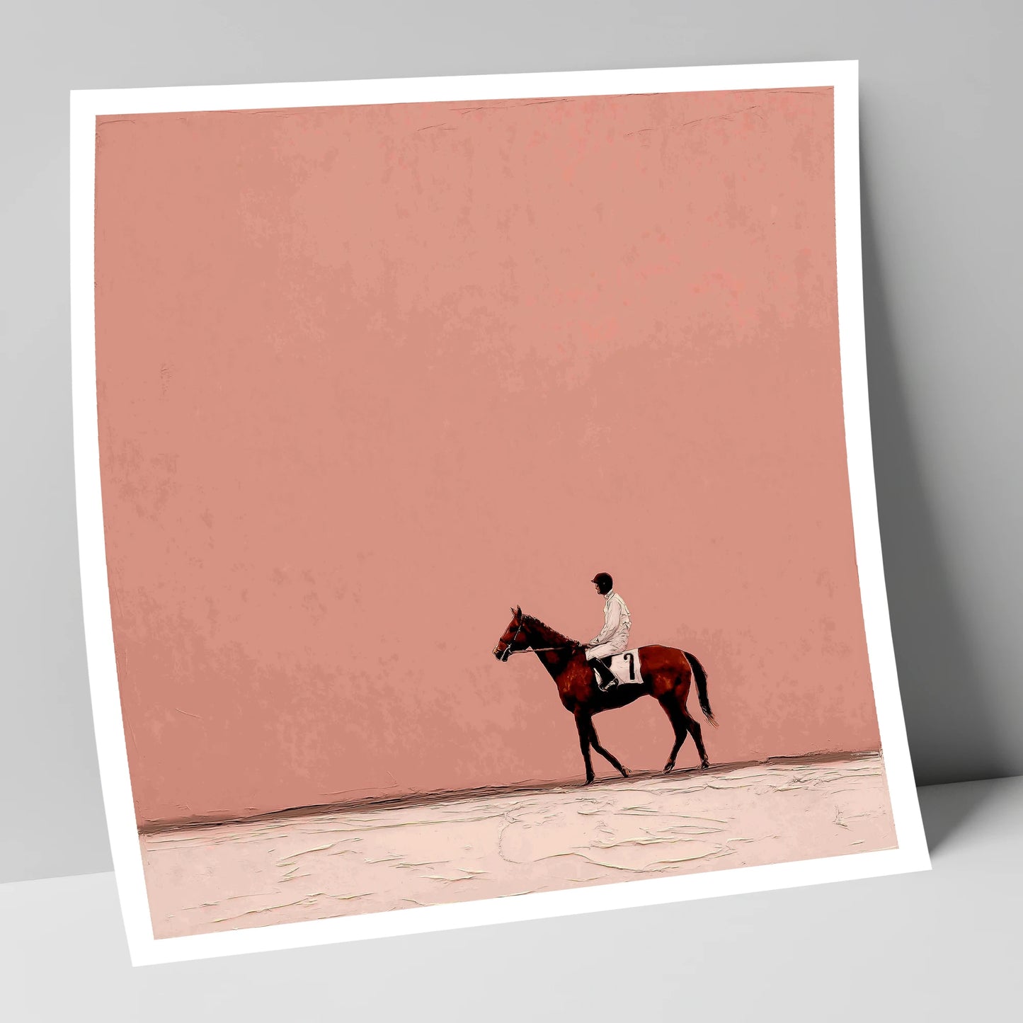 The Quiet Paddock racing horse art print