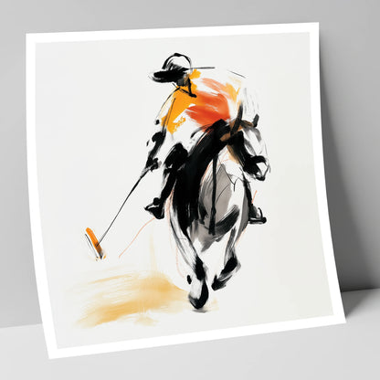 Amber Strike polo horse art print