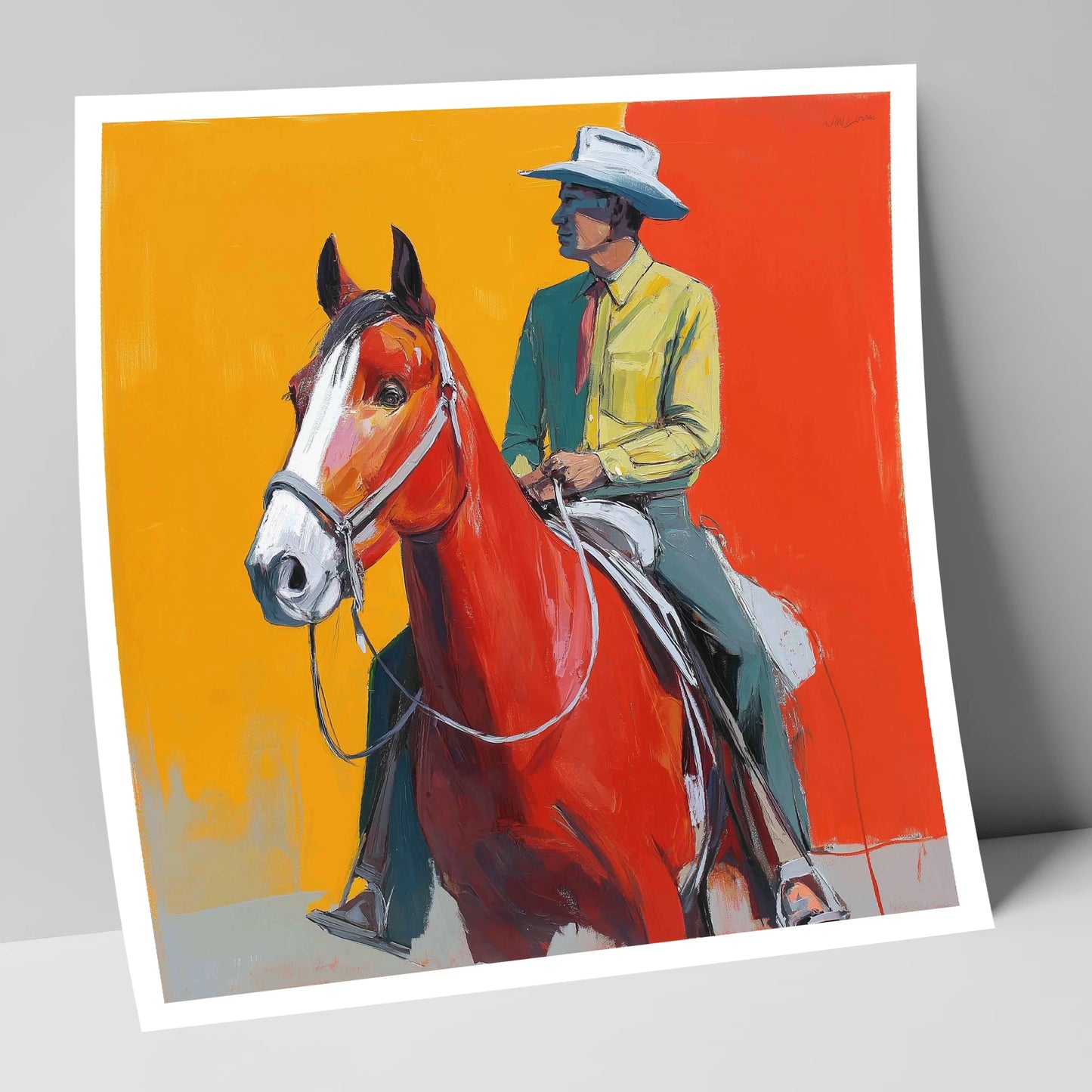 Vivid Horizon Rider western horse art print