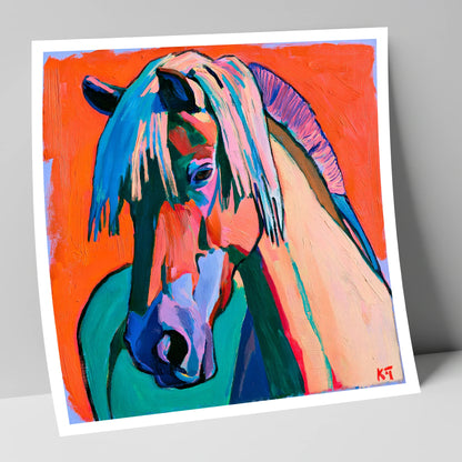 Vibrant Fjord Horse Portrait horse breed art print