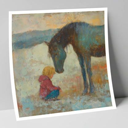 A Quiet Understanding horse & rider art print