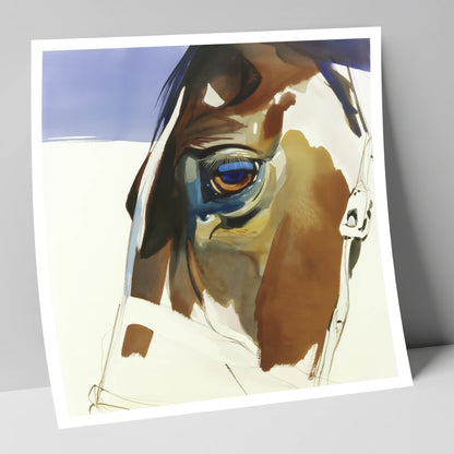 The Indigo Gaze horse portrait art print