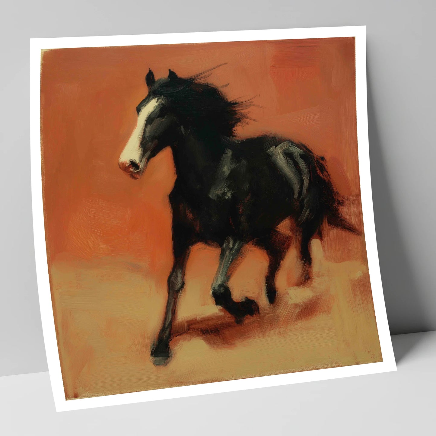 Terracotta Spirit horse portrait art print
