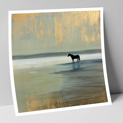 Gilded Horizon horse landscape art print