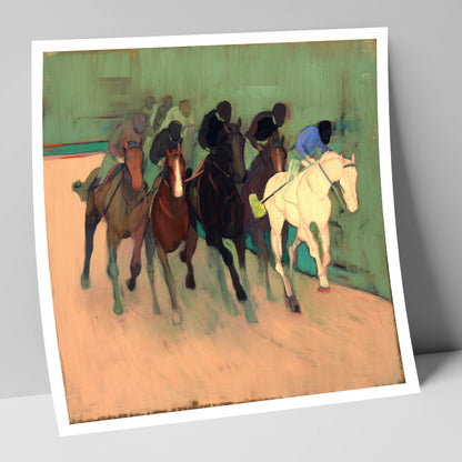 The Front Runners racing horse art print