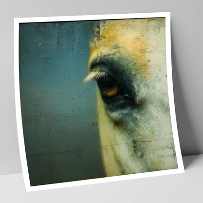 Ochre and Slate Gaze horse portrait art print