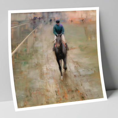 Dawn on the Turf racing horse art print