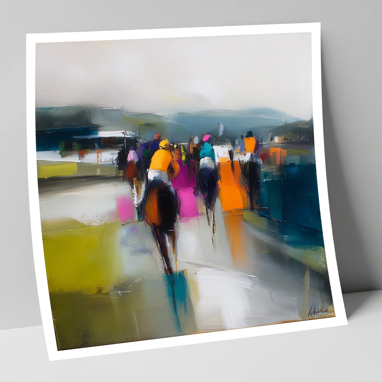 Colours on the Turf racing horse art print