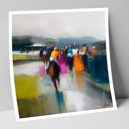 Colours on the Turf racing horse art print