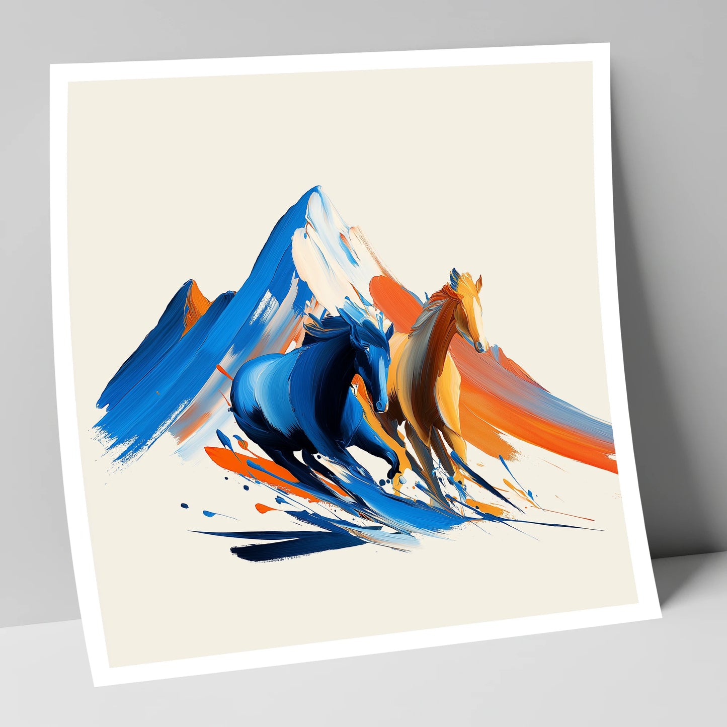 Vivid Mountain Strides horse landscape art print