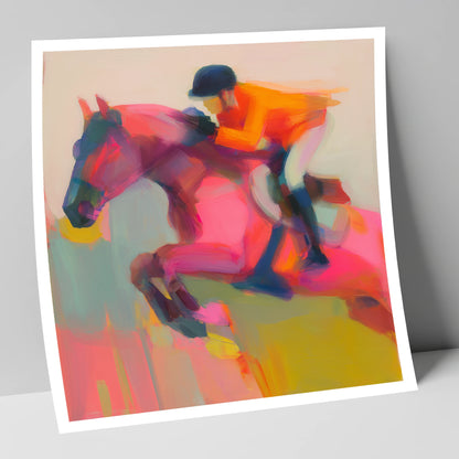 Vivid Ascent show jumping horse art print