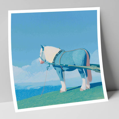 Steadfast Horizon working horse art print