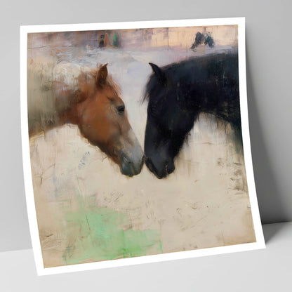 Gentle Connection horse portrait art print
