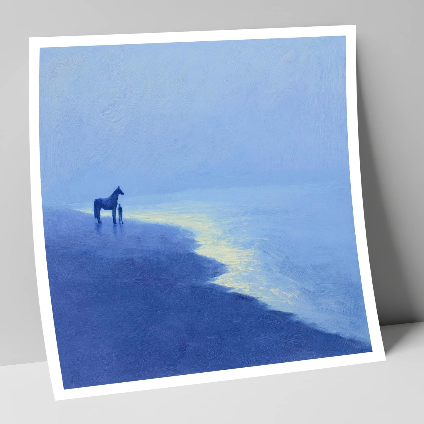 The Indigo Shore horse landscape art print