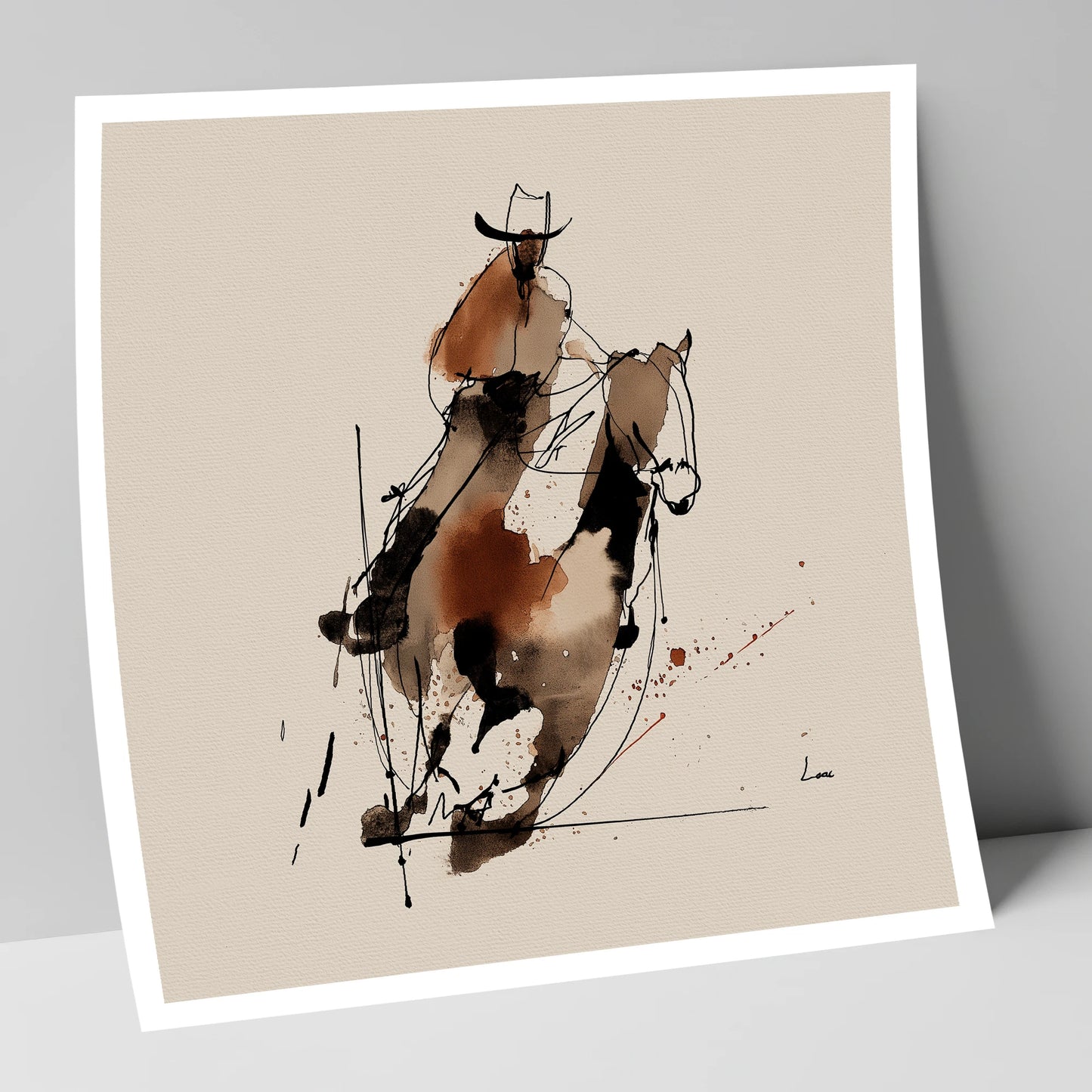 Western Momentum western horse art print