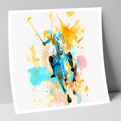 The Decisive Strike polo horse art print