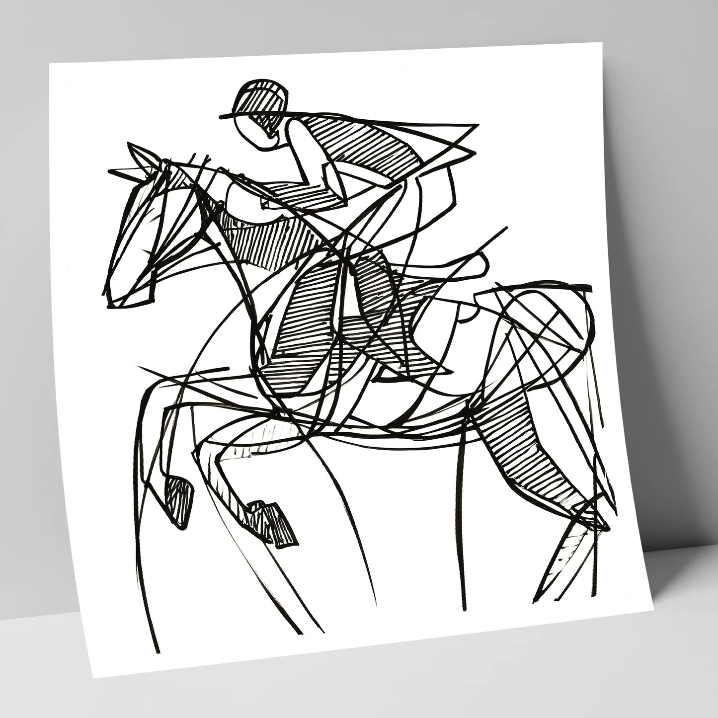 Dynamic Line Jumper show jumping horse art print