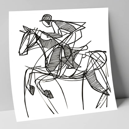 Dynamic Line Jumper show jumping horse art print