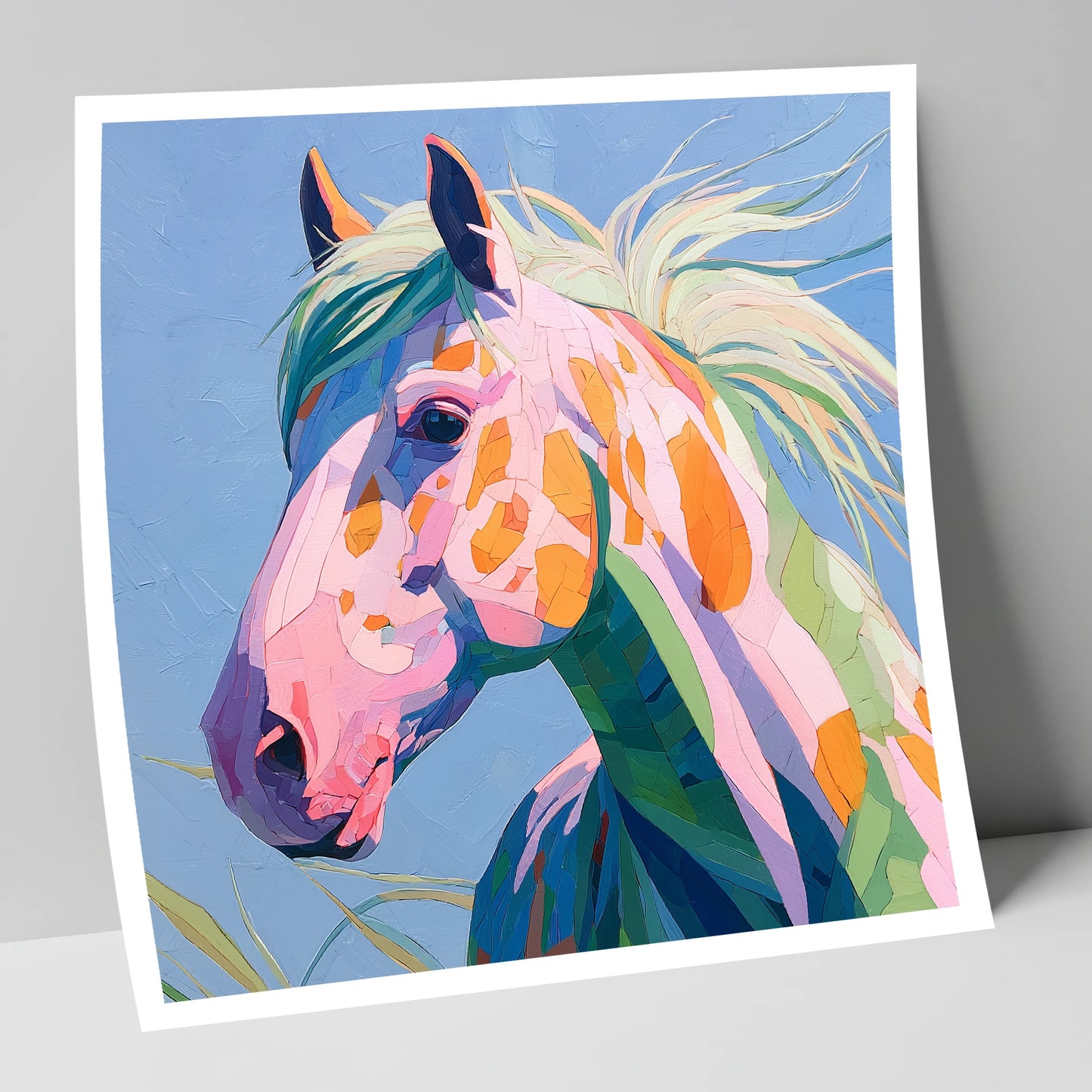 Technicolour Spirit horse breed art print
