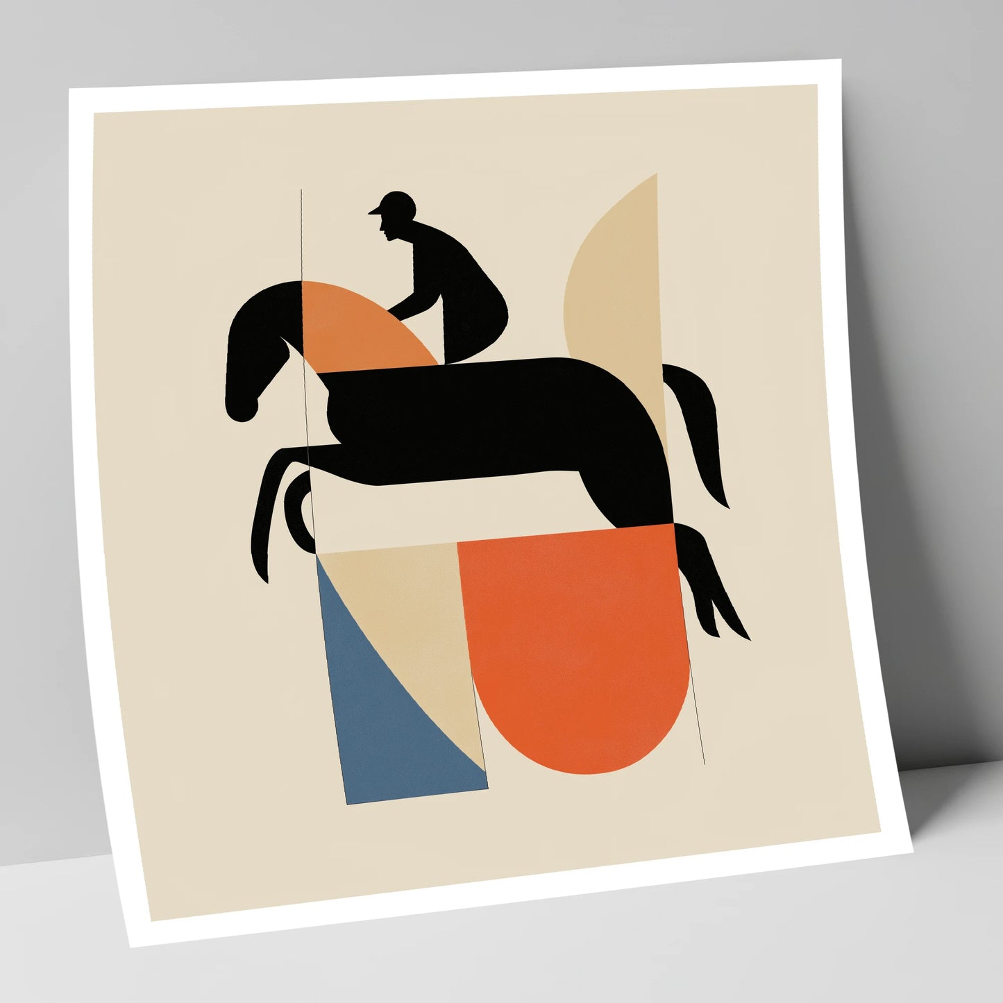 Structured Flight show jumping horse art print