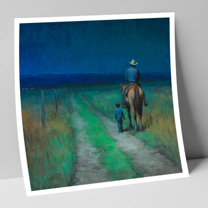 Nightfall Companions horse & rider art print