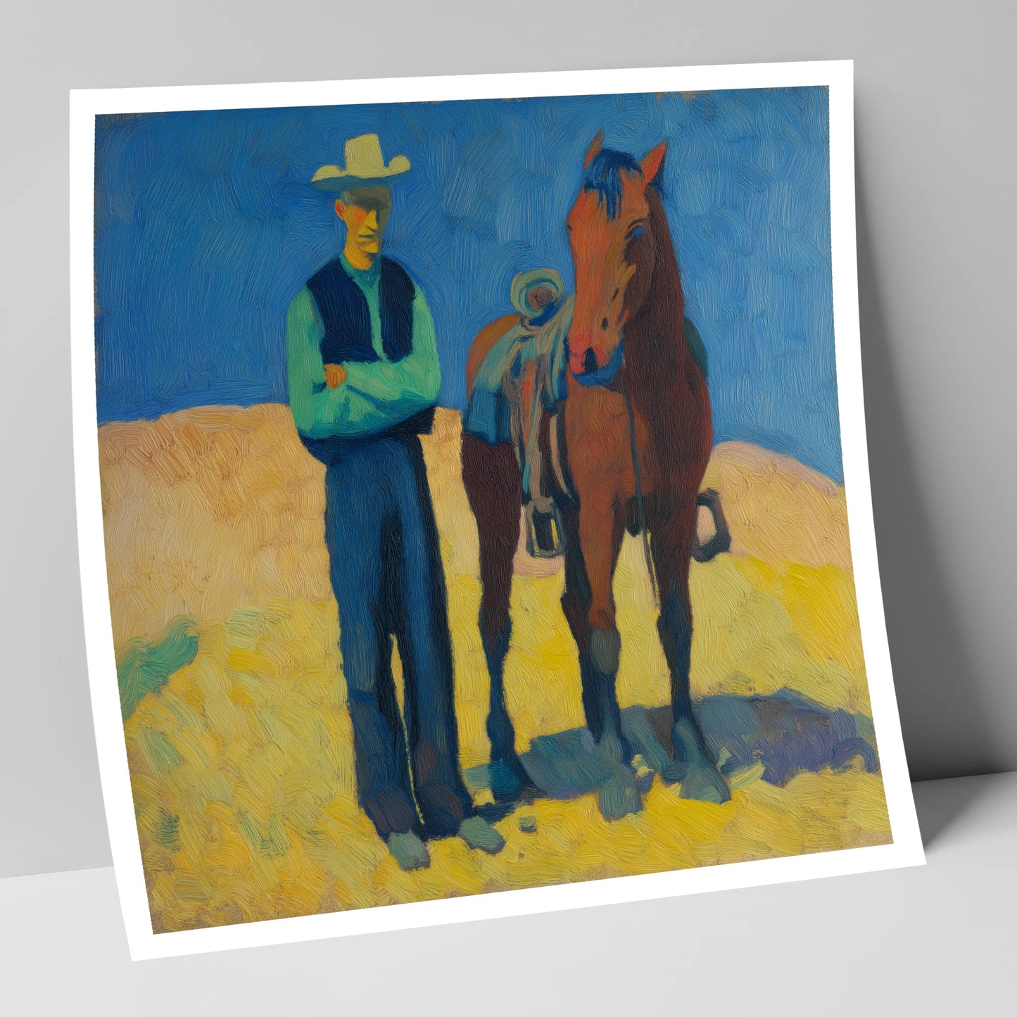 High Noon Shadows western horse art print