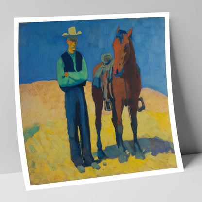 High Noon Shadows western horse art print