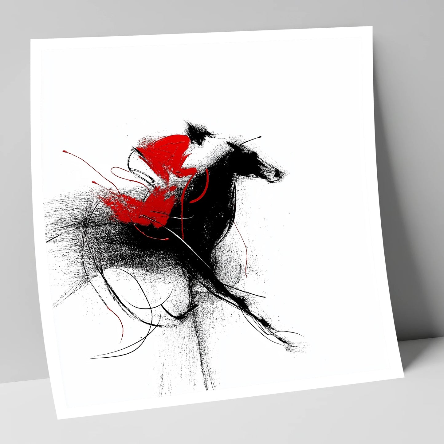 Crimson Sprint racing horse art print