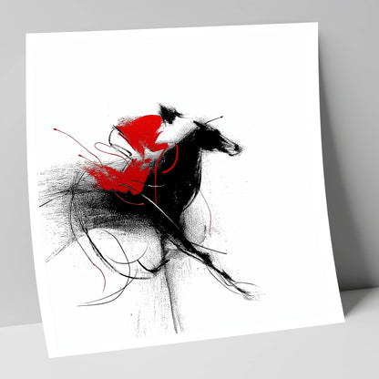 Crimson Sprint racing horse art print