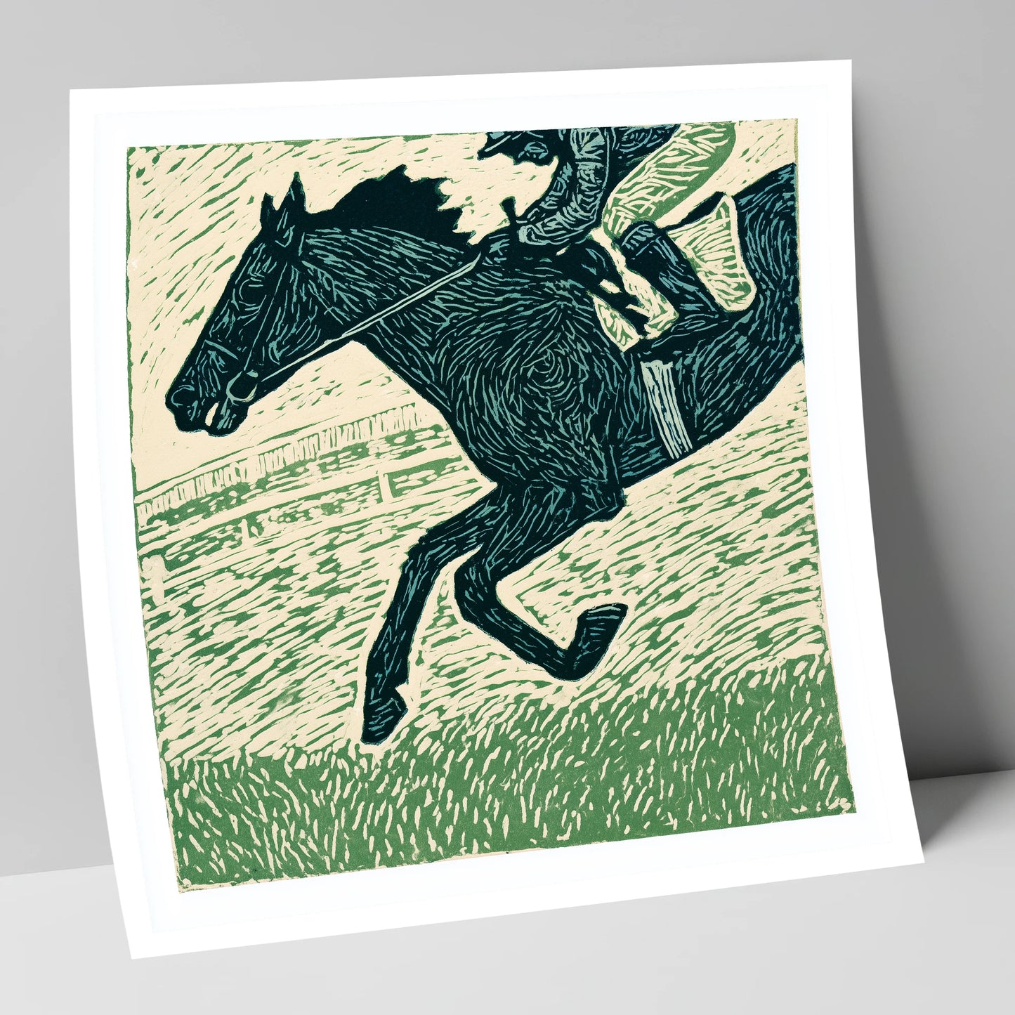 Thunder on the Turf racing horse art print