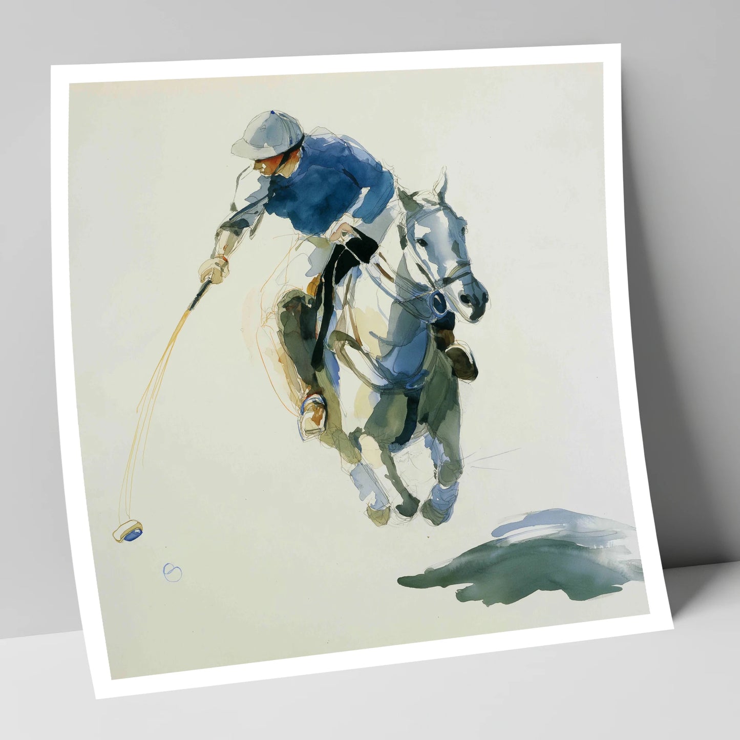 The Decisive Downward Swing polo horse art print
