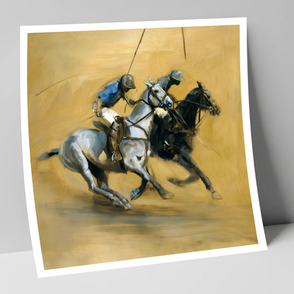 The Ride Off polo horse art print