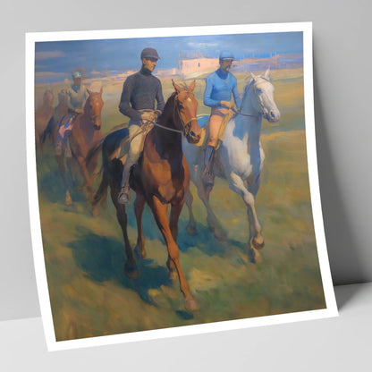 The Dawn String racing horse art print