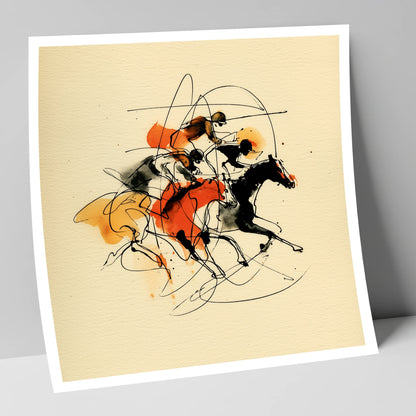 The Final Furlong racing horse art print