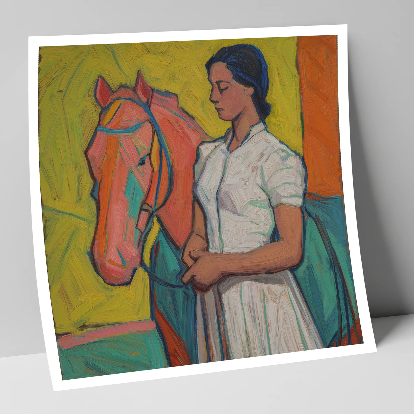 Vibrant Connection horse & rider art print
