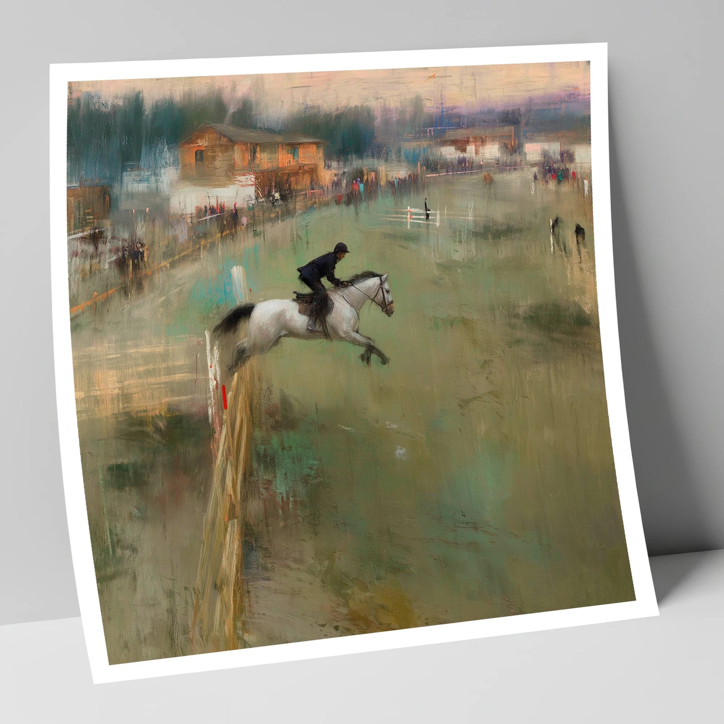 Clearing the Timber show jumping horse art print