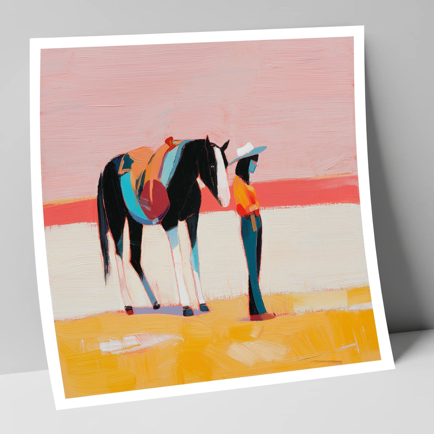 Painted Desert Rider western horse art print
