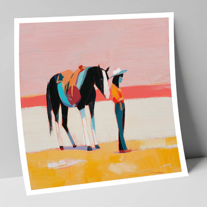Painted Desert Rider western horse art print