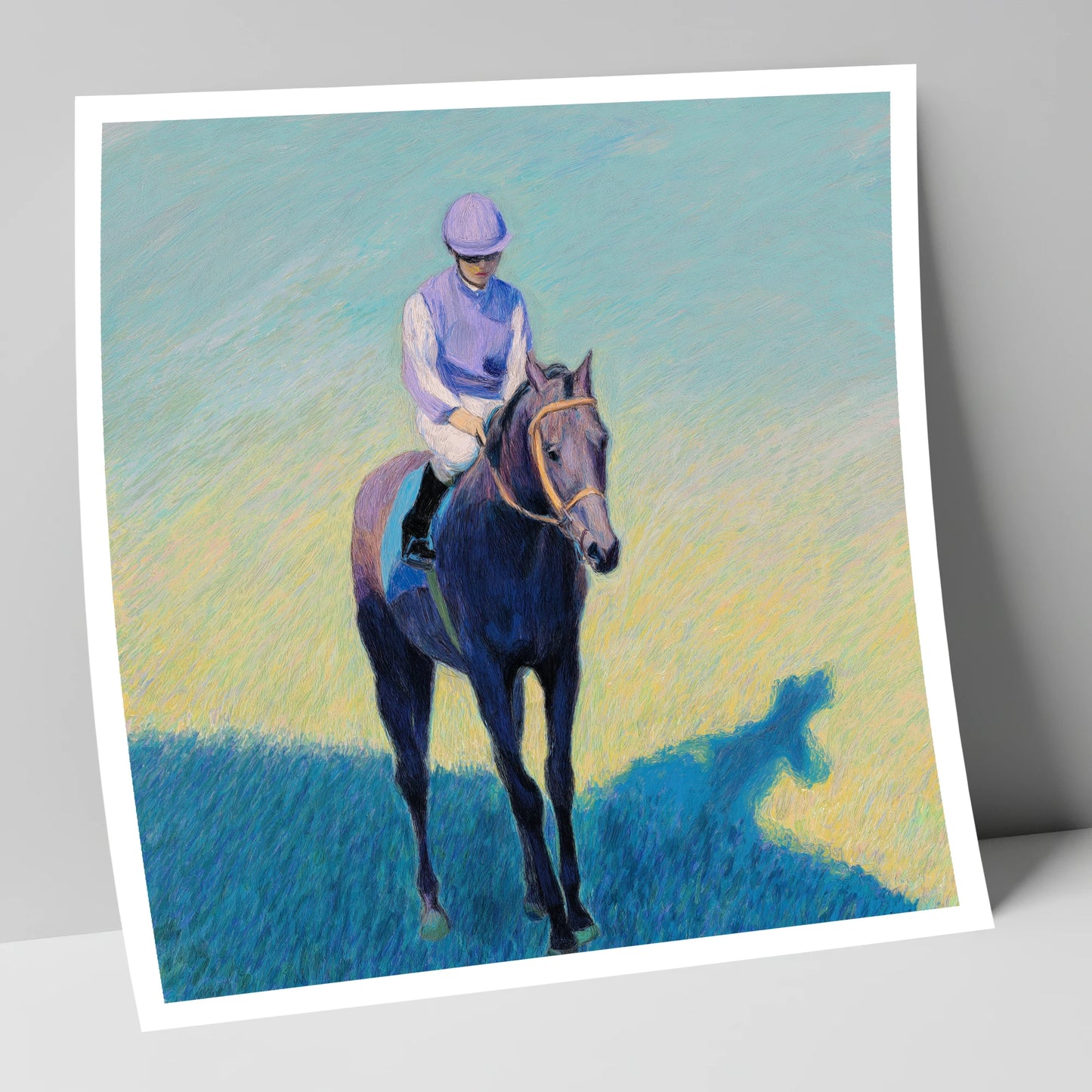 Lavender Silks racing horse art print