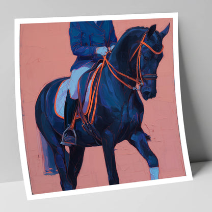 Indigo Dressage Rhythm dressage horse art print