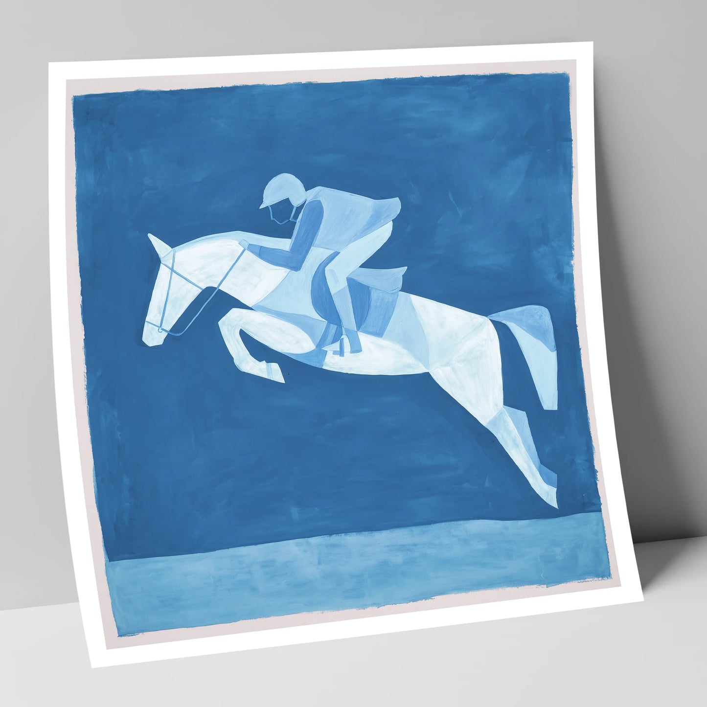Sapphire Leap show jumping horse art print