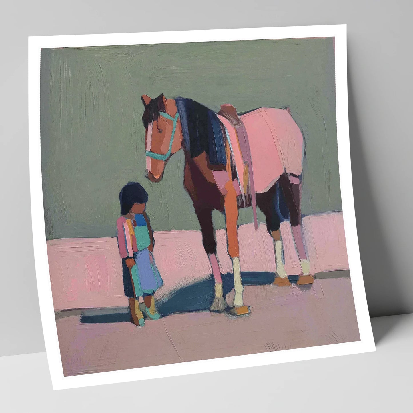 Quiet Connection horse & rider art print